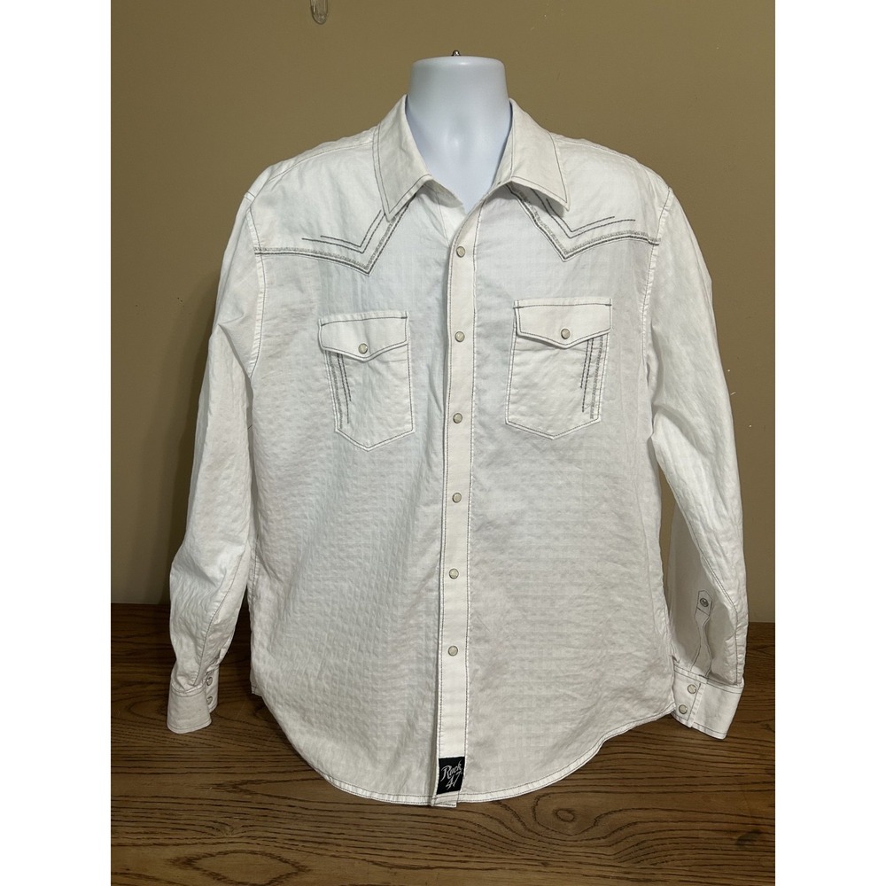 Rock 47 Shirt Pearl Snap Western Wranlger‎ Cowboy Country Rodeo Men's Size XXL